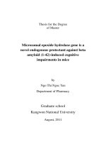 microsomal epoxide hydrolase gene is a novel endogenous protectant against beta amyloid (1-42)-induced cognitive impairments in mice