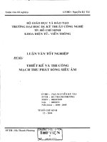 Thiết kế và thi công mạch thu phát sóng siêu âm