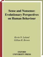 sense and nonsense evolutionary perspectives on human behaviour jun 2002