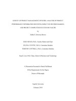 Survey of project management officers Analysis of project performance information received, impact on decision making and project completion success or failure