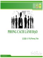 Hành vi tổ chức   phong cách lãnh đạo