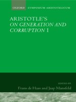 aristotles on generation and corruption i dec 2004