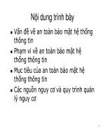Tống quan về an ninh bào mật hệ thống