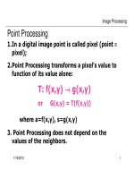 Bài giảng xử lí ảnh Học viện kĩ thuật quân sự  Point Processing