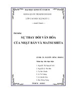 Tiểu luận: Sự thay đổi văn hóa của Nhật Bản và Matsushita