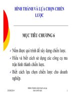 bài giảng quản trị chiến lược chương 6 - nguyễn đình hòa