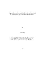 regional business cycle and real estate cycle analysis and the role of federal governments in regional stability