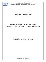 nghệ thuật dựng truyện trong tiểu thuyết orhan pamuk