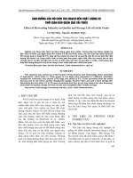Ảnh hưởng của độ chín thu hoạch đến chất lượng và thời gian bảo quản vải thiều