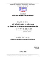 Chuyên đề số 14: Một số Kết luận và kiến nghị qua tổng kết thiết kế, thi công đập bê tông đầm lăn Định Bình