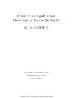 harvard university press if youre an egalitarian how come youre so rich jun 2000