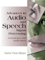 advances in audio and speech signal processing technologies and applications