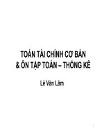 Bài giảng toán tài chính cơ bản & ôn tập toán – thống kê   lê văn lâm