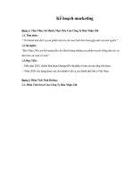 kế hoạch marketing