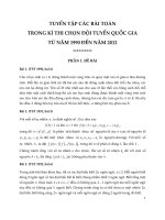 TUYỂN TẬP CÁC BÀI TOÁN TRONG KÌ THI CHỌN ĐỘI TUYỂN QUỐC GIA TỪ NĂM 1990 ĐẾN NĂM 2012