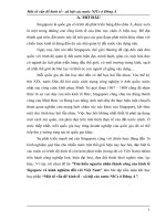 TIỀM HIỂU sự THÀNH CÔNG của SIGAPORE và bài học KINH NGHIỆM CHO nền KINH tế VIỆT NAM