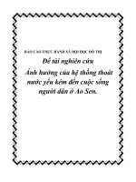 đề tài nghiên cứu ảnh hưởng của hệ thống thoát nước yếu kém đến cuộc sống người dân ở ao sen p