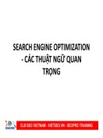 Các thuật ngữ SEO thông dụng