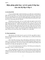 Biện pháp phát huy vai trò quản lí lớp học của cán bộ lớp ở lớp 4