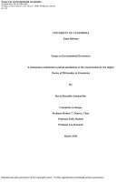 essays in environmental economics