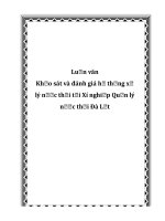 luận văn khảo sát và đánh giá hệ thống xử lý nước thải tại xí nghiệp quản lý nước thải đà lạt