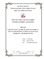 Giải pháp nâng cao hiệu quả đối với nghiệp vụ cho vay khách hàng cá nhân tại ngân hàng Eximbank chi nhánh sài gòn