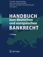 handbuch zum deutschen und europäischen bankrecht (2009)