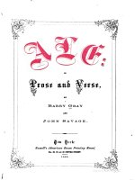 gray and savage - 1866 - ale in prose and verse