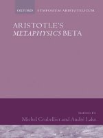 aristotles metaphysics beta symposium aristotelicum jul 2009