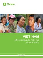 BIẾN đổi KHÍ hậu, sự THÍCH ỨNG và NGƯỜI NGHÈO