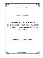 QUÁ TRÌNH PHÁT XÍT HÓA BỘ MÁY CHÍNH QUYỀN CỦA CHỦ NGHĨA QUÂN PHIỆT NHẬT BẢN VÀ CON ĐƯỜNG CHIẾN TRANH (1931 – 1945) - KHÓA LUẬN TỐT NGHIỆP ĐẠI HỌC