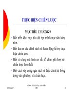 bài giảng quản trị chiến lược chương 9 - nguyễn đình hòa