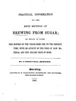 anon - 1847 - practical information on the best method of brewing from sugar