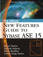 the official new features guide to sybase ase 15