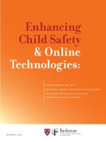 Enhancing child safety and online technologies
