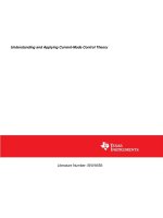 UNDERSTANDING AND APPLYING CURRENT MODE CONTROL THEORY