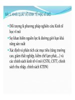 Bài giảng Kinh tế vĩ mô - Bài 1: Khái quát về kinh tế vĩ mô