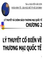 Bài giảng Lý thuyết và chính sách thương mại quốc tế: Chương 2  TS. Nguyễn Văn Sơn