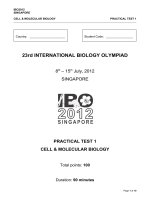 Practical test 1 cell and molecular biology