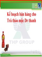 Kế hoạch bán hàng cho trà thảo mộc dr thanh