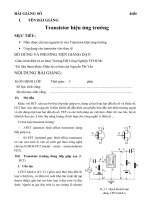 Transistor hiệu ứng trường