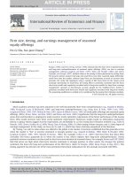 Firm size, timing, and earnings management of seasoned equity offerings