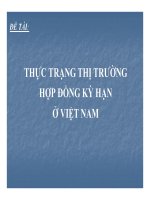 thuyết trình Đề tài: Thực trạng thị trường hợp đồng kỳ hạn ở Việt Nam
