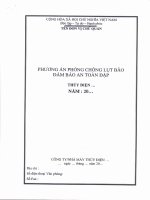Phương pháp phòng chống lũ lụt đảm bảo an toàn đập