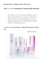 Thương hiệu và những sai lầm chiến lược