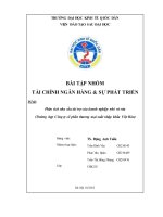 Tiểu luận tài chính ngân hàng và sự phát triển: Phân tích nhu cầu tài trợ của doanh nghiệp nhỏ và vừa (Trường hợp Công ty cổ phần thương mại xuất nhập khẩu Việt Hàn)