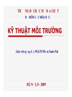 giáo trình kỹ thuật môi trường