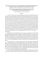 Khả năng sản xuấy của gà lai TP12, TP 21 và khả năng cho thịt của tổ hợp lai giữa gà trống TP4 với gà mái TP12