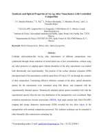 synthesis and optical properties of au-ag alloy nanoclusters with controlled composition, p26