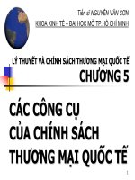 Bài giảng Lý thuyết và chính sách thương mại quốc tế: Chương 5  TS. Nguyễn Văn Sơn
